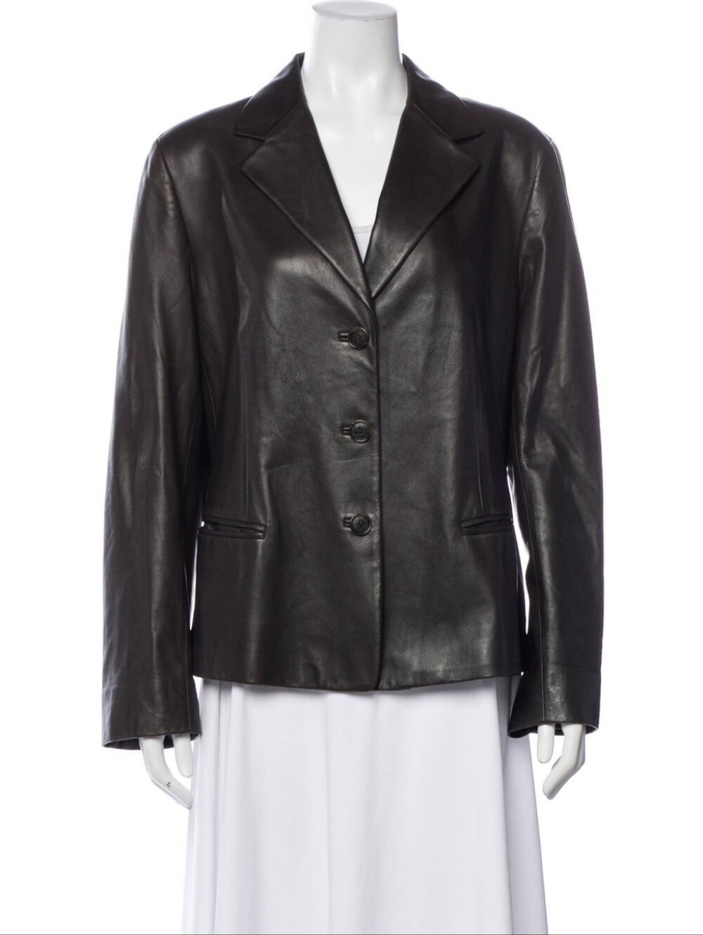 SAK'S FIFTH AVENUE LEATHER BLAZER JACKET